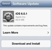 Apple выпустила iOS 6.0.1, но задержала iTunes 11