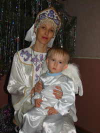 Елена Куц и ее сын Марк.