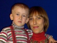 Елена Куц с сыном Марком