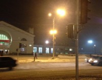 На Привокзальной площади устанавливают светофоры.