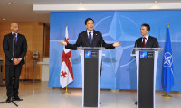 President Mikhail Saakashvili of Georgia and NATO Secretary General, Anders Fogh Rasmussen