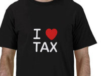надпись: я люблю налоги